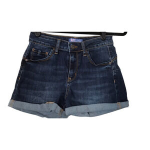 Wax Jean Denim Short Size S Butt I Love You Stretch Mid Rise Med Wash Cuffed
